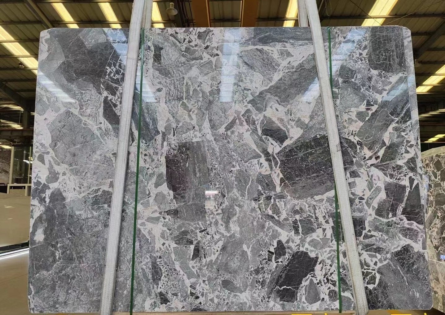 Factory Wholesale Chanel Grey Marble Grey and White Marble Slabs  Customized Tiles Stairs Countertops in Stock