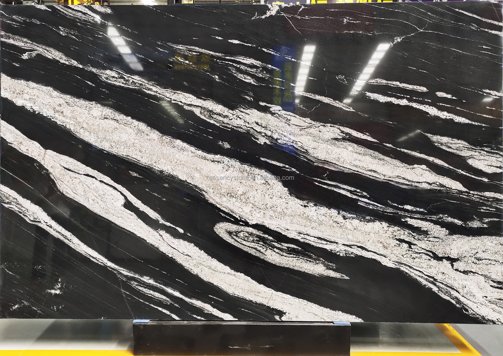 china titanium black granite,manhattan black and white granite slabs polished for countert top,black granite with white veins