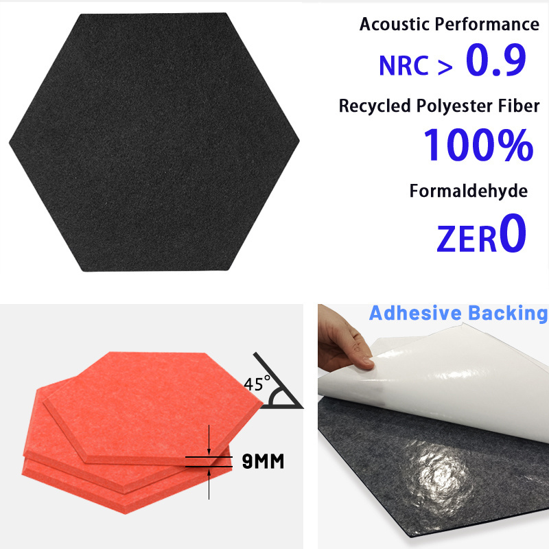 Polyester Sound Absorbing acoustic foam panels Fabric Wrapped pet Acoustical Wall Panels acoustic material for Cinema