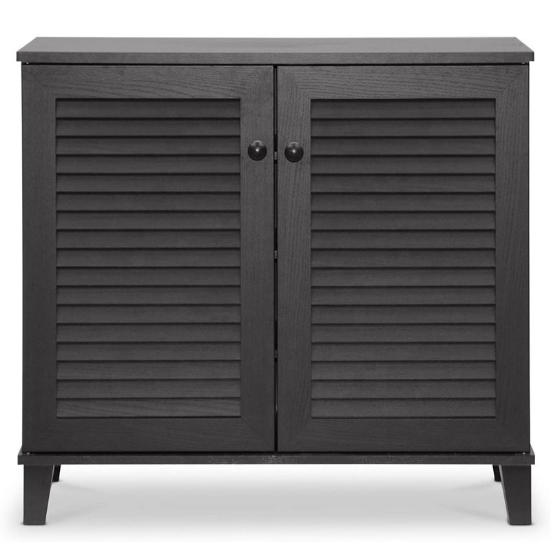 New Design Simple Nordic Style Hallway Furniture Shoe Rack Cabinet Chipboard Shoes Cabinet Black Modern Wooden Furniture Storage