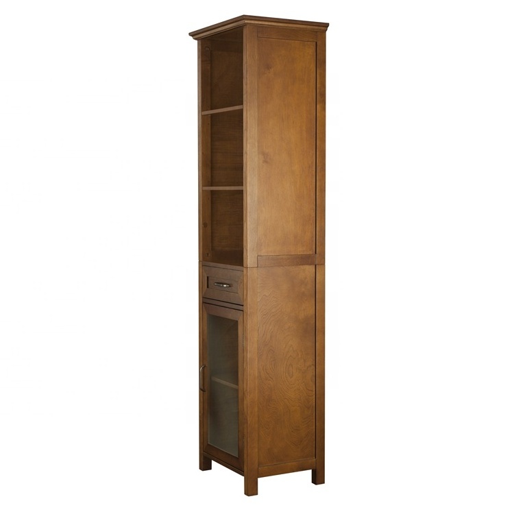 ESSENT Classic Home Room Door Drawer Closet Glass Mirror Cabinet Wooden Display Corner Cabinet