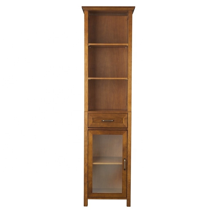 ESSENT Classic Home Room Door Drawer Closet Glass Mirror Cabinet Wooden Display Corner Cabinet