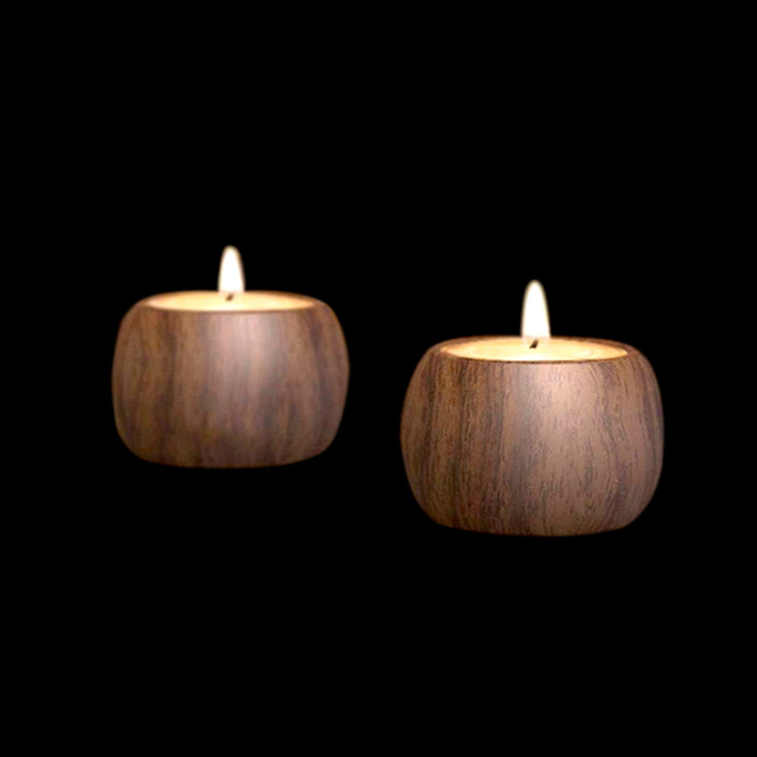 Vintage Wooden Tealight Holders Wooden Tea Light Candle Holders Votive Candle Holders for Table Centerpiece