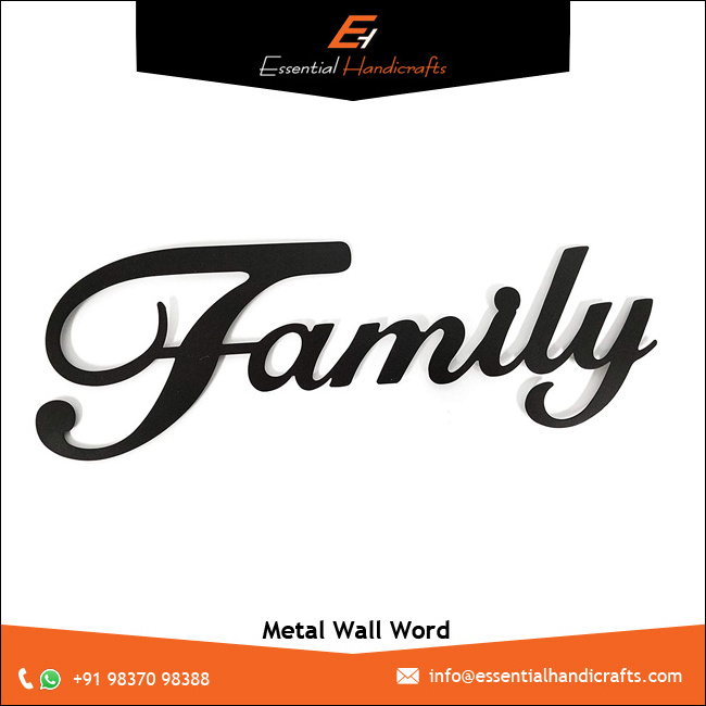 Fine Design Metal Family Words Wall Hanging Word Home Decor Wall Art  For Apartment Room Home Decoration