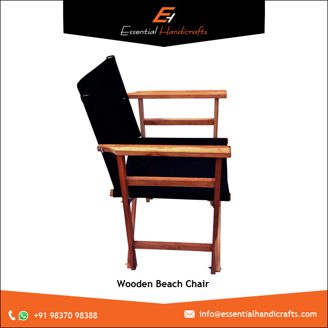 Modern Design Black  Durable Finishing Outdoor Portable Wooden Folding Beach Chair  For Home and  outdoor chairs folding