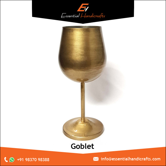 Antique Design Made With Stainless Steel Gold Plated  Metal goblet wine glasses  For Home Restaurant And Party