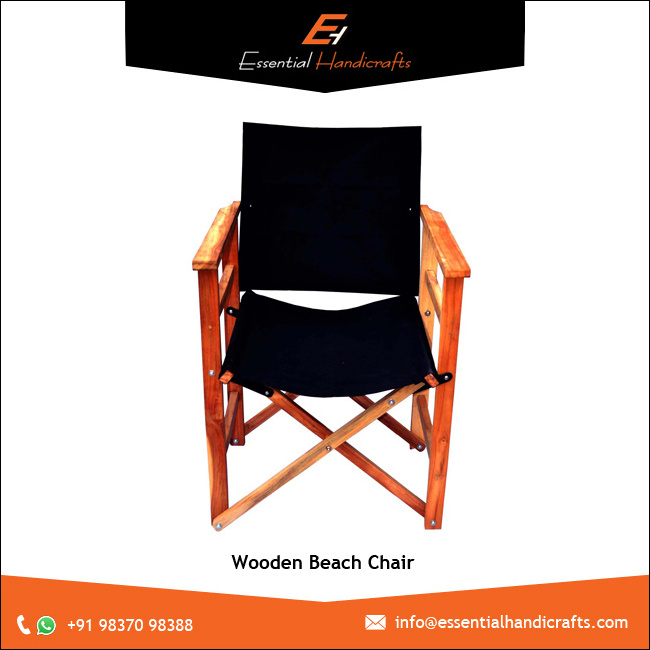 Modern Design Black  Durable Finishing Outdoor Portable Wooden Folding Beach Chair  For Home and  outdoor chairs folding