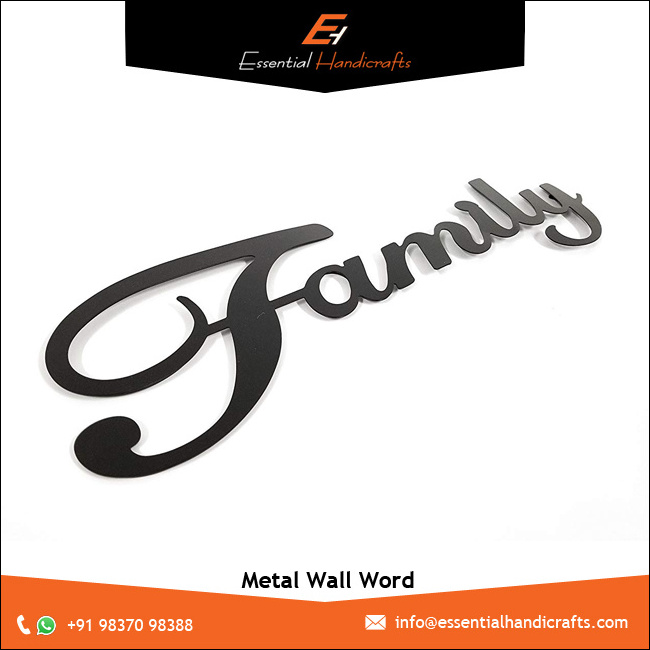 Fine Design Metal Family Words Wall Hanging Word Home Decor Wall Art  For Apartment Room Home Decoration