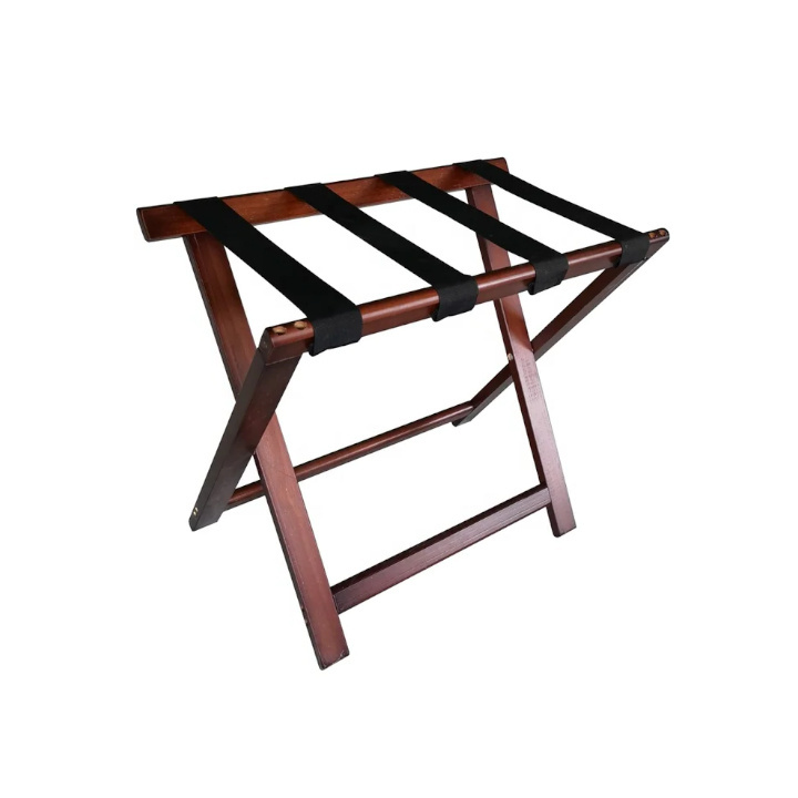 Wooden Folding Suitcase Luggage Stand for Hotel Apartment and Outdoor Use for Bathroom and Living Room Baggage Holders