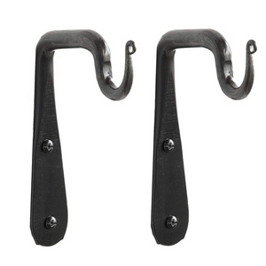 Durable Quality Wall Mounted Hand Forged Straight Wrought Iron Hanging Coat Hook Purse Clothes Hanger 2023 new metal  Hooks