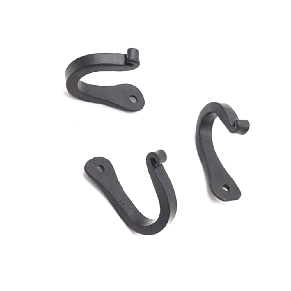 Cast Iron Coat Hooks Wall Mounted Rustic Matte Black Cast Iron Metal Wall Hooks For Hanging Coats Backpack Purse