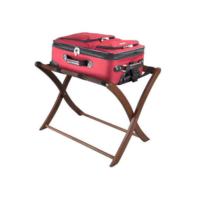 Wooden Folding Suitcase Luggage Stand for Hotel Apartment and Outdoor Use for Bathroom and Living Room Baggage Holders