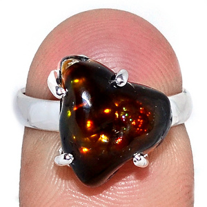 Genuine Mexican Fire Agate Ring Silver 925 Sterling Handcrafted Jewelry Rings Wholesale Supplier Jaipur