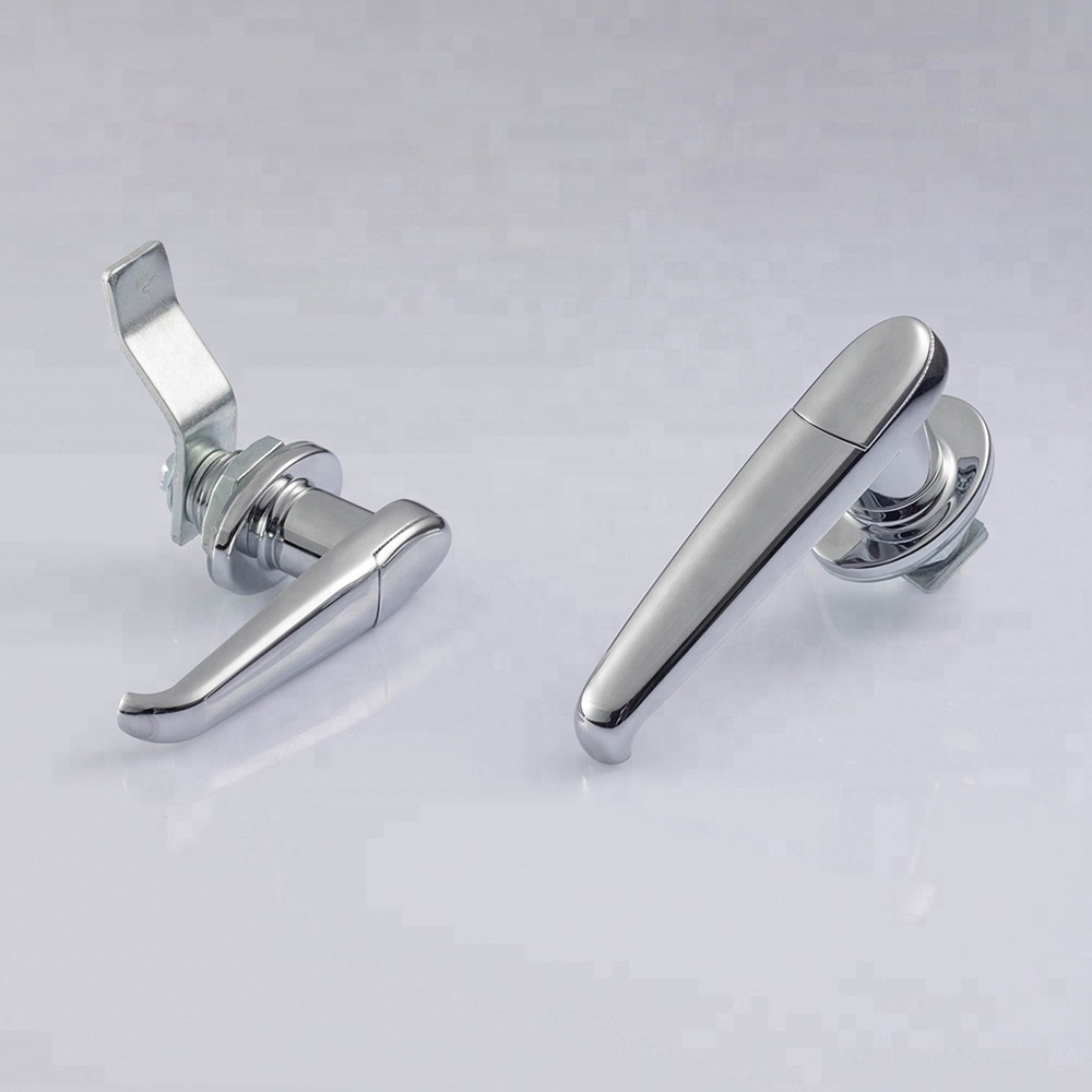 MS308-1-1 hengzhu Lock handle zine casting plating handle lock for outdoor enclosure door handle