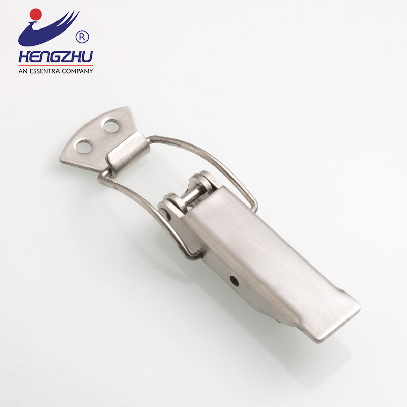 Hengzhu 304 Stainless Steel Spring Hasp DKS104 Cabinet Machine Stainless Steel Spring Loaded Latch Toggle Draw Latch Hasp