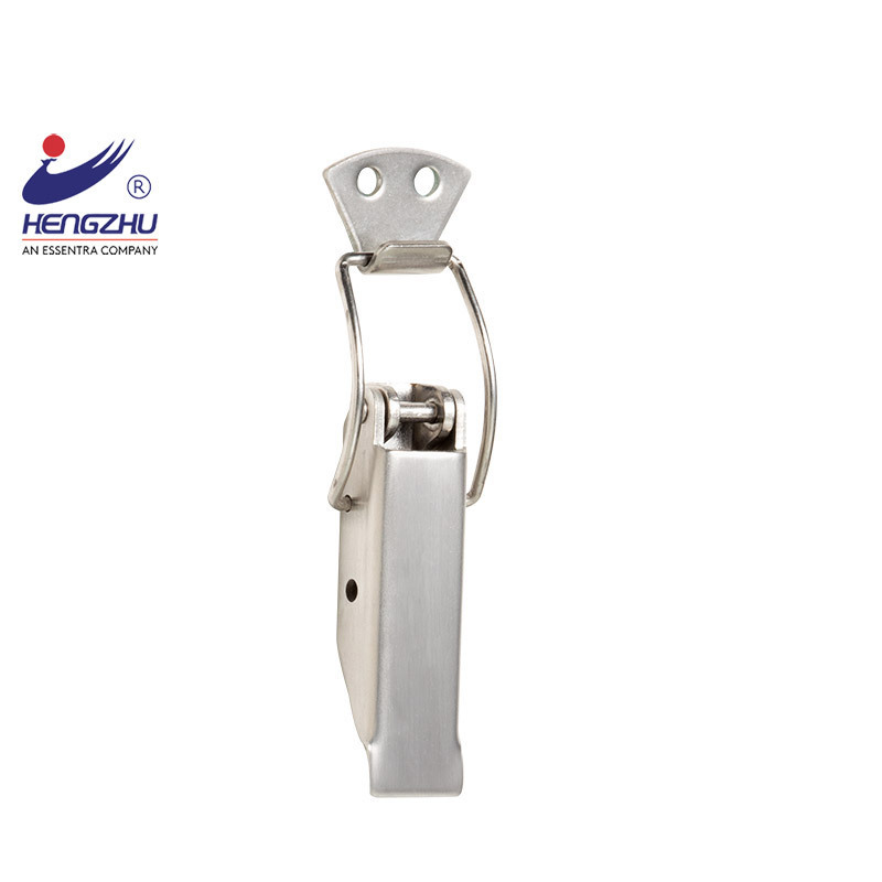 Hengzhu 304 Stainless Steel Spring Hasp DKS104 Cabinet Machine Stainless Steel Spring Loaded Latch Toggle Draw Latch Hasp