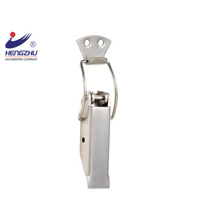 Hengzhu 304 Stainless Steel Spring Hasp DKS104 Cabinet Machine Stainless Steel Spring Loaded Latch Toggle Draw Latch Hasp