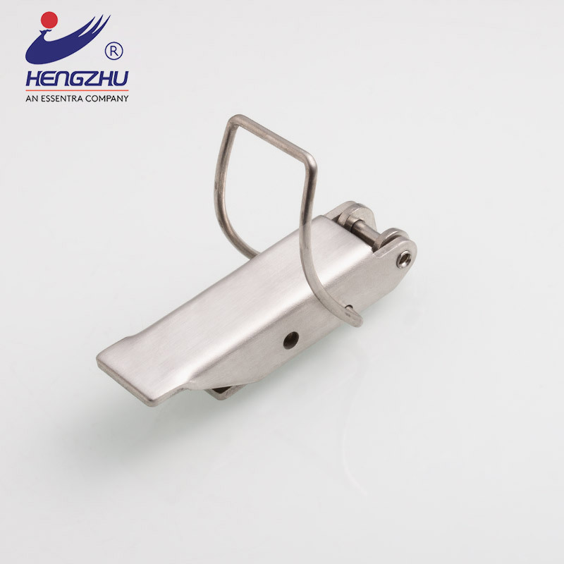 Hengzhu 304 Stainless Steel Spring Hasp DKS104 Cabinet Machine Stainless Steel Spring Loaded Latch Toggle Draw Latch Hasp