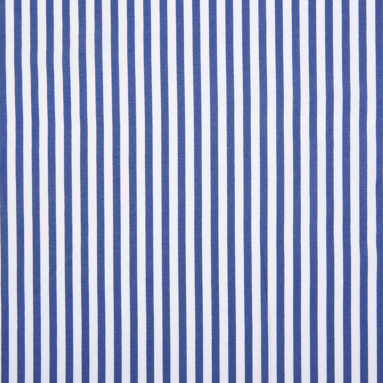 New fashion blue and white stripe yarn dyed color stripe woven challis cotton plain fabric