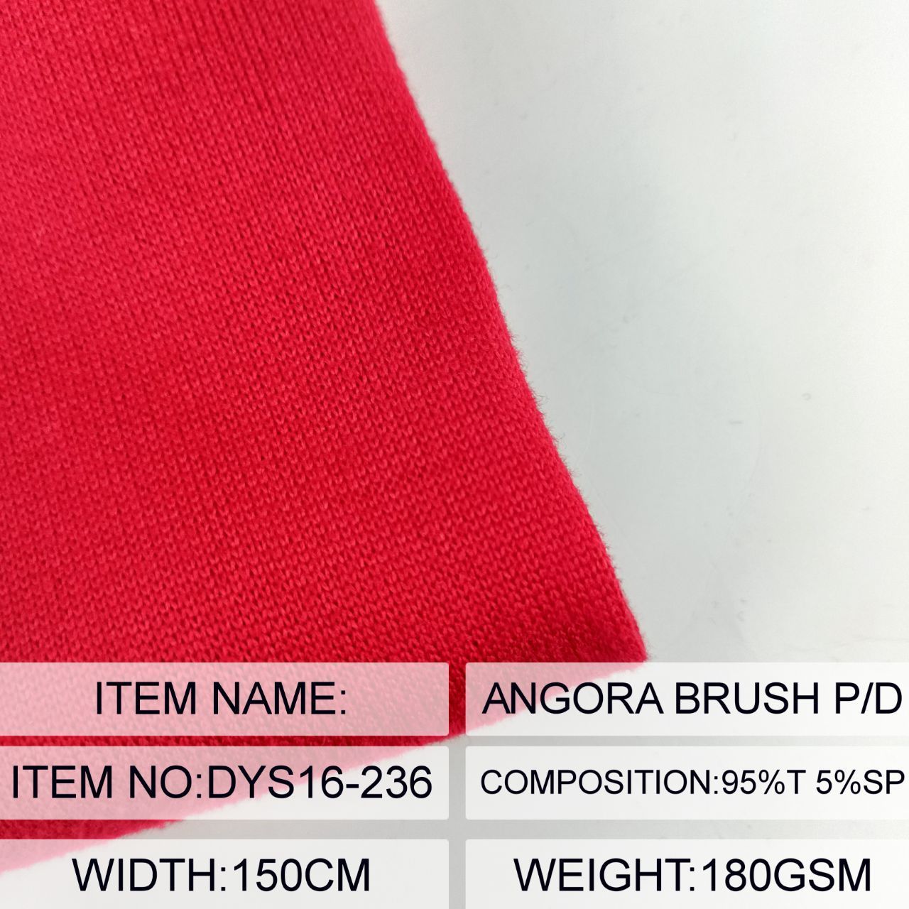 Hot Selling  Hacci Jersey Angora 1-side Brush P/D Wool-Like fabric textile for garment 95%polyester 5%span