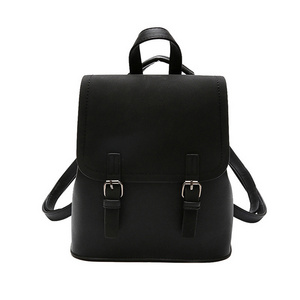 Custom Private Label Ladies   With Zippers Pu Leather Backpack