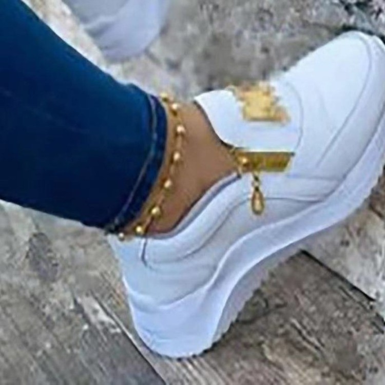 Wholesale 2023 classic walking style shoes zipper ladies casual shoes