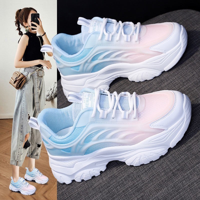 Wholesale Designer Fitness Walking Style Chunky Shoes Women Sneakers Casual Shoes Sports Running Shoes for Women New Styles