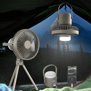 Multifunction 3 In 1 Stand Camping Portable Rechargeable Tent Ceiling Fan Outdoor Fan With Light