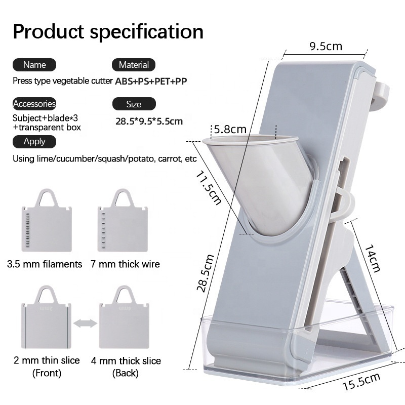 Kitchen Practical Portable Multifunctional Adjustable Vegetable Cutter Chopper Mandoline Slicer