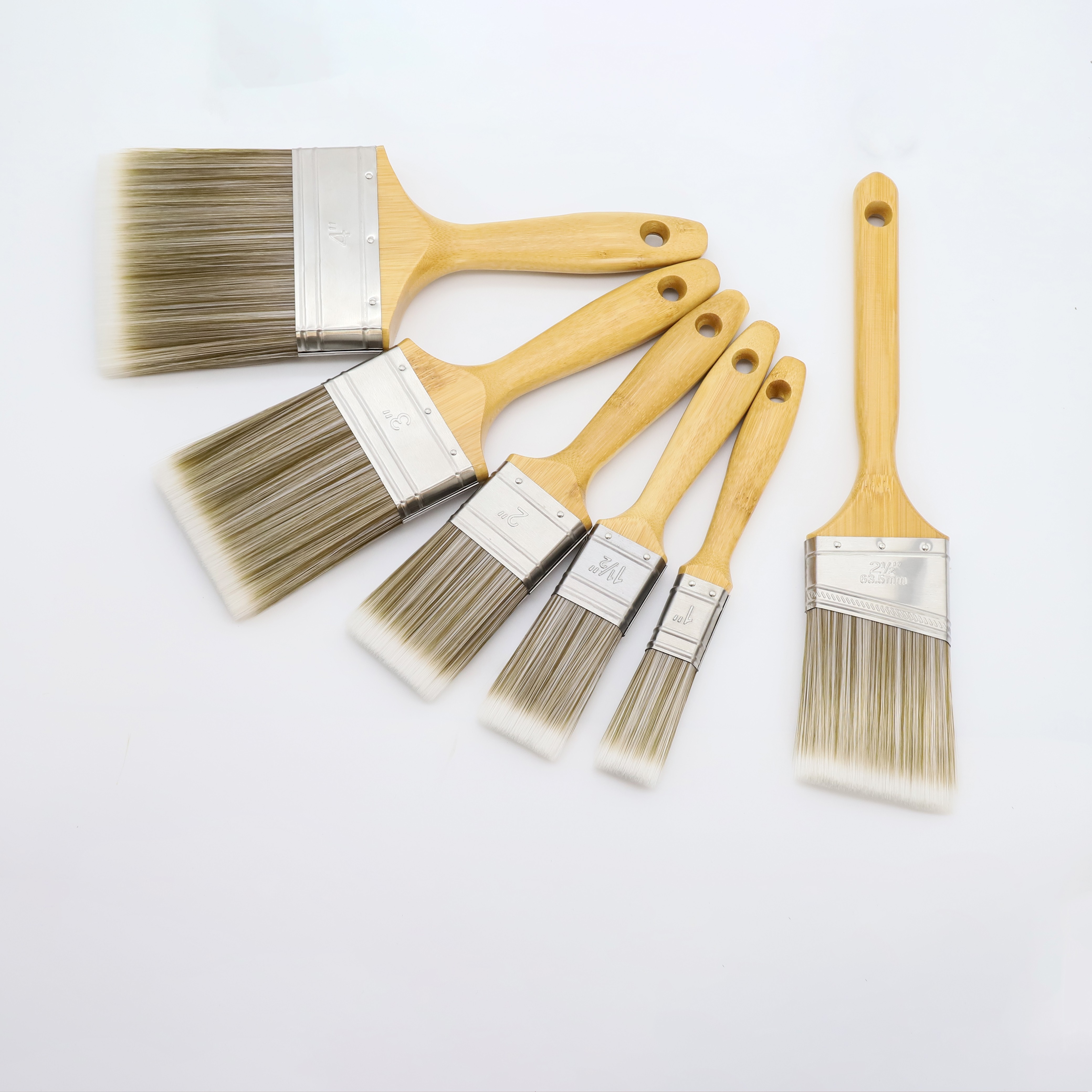 High Quality Synthetic Filament Bulk Cheap Paint Brushes Customized Logo Epoxy Glue Industrial wall paint Brush