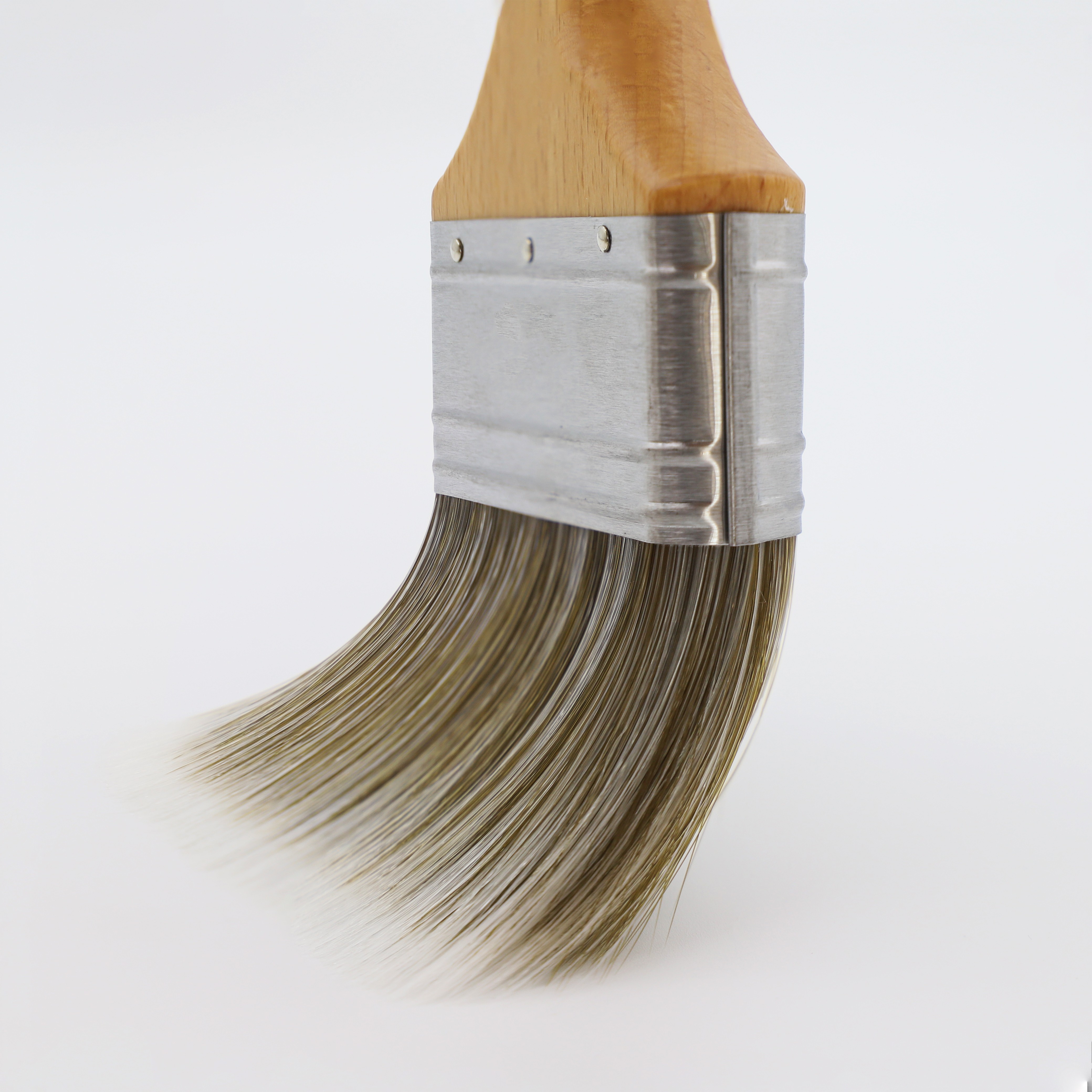 China Retail Wholesale suppliers Household Cleaning long wood handle 1-5 inch soft pure bristle wall paint brushes