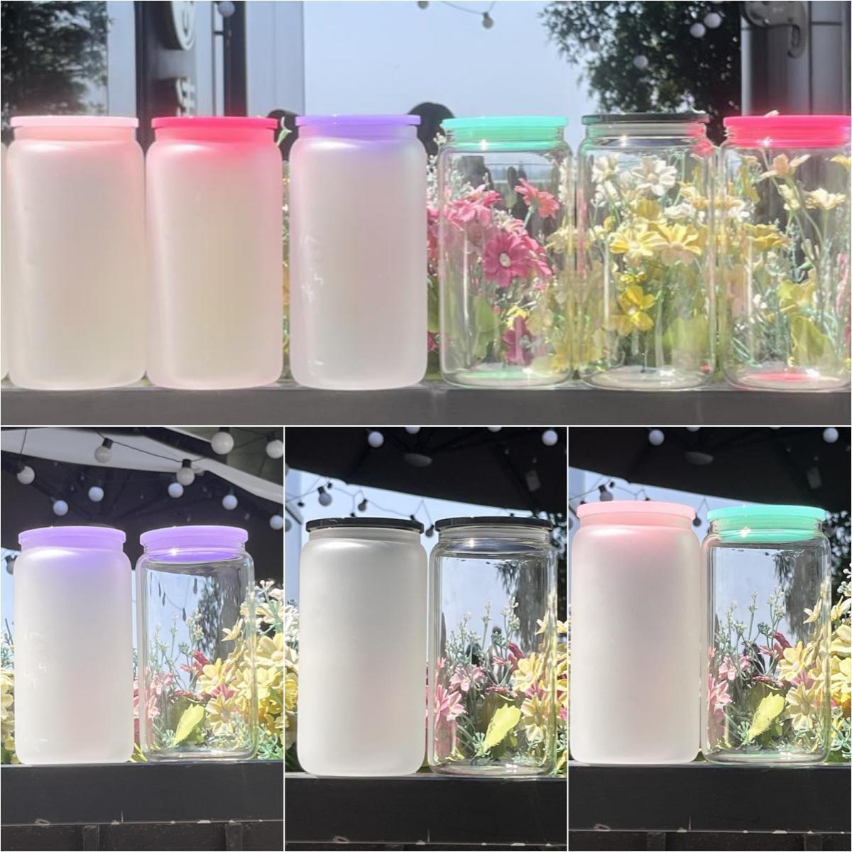 Wholesale Price Bpa Free Reusable Replacement Colorful Jelly PP Plastic Acrylic Lids For 16oz Glass Beer Can Cup Tumbler