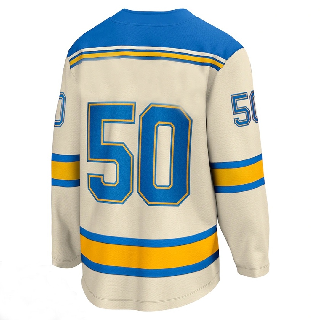 OEM Professional 100% Polyester Customized High quality Embroidery Tackle Twill Ice Hockey Jersey