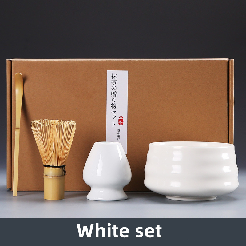 Estick Whisk Bamboo Dropshipping Making Tool Japanese Gift Box Wholesale Matcha Tea Set With Ceramic Bowl