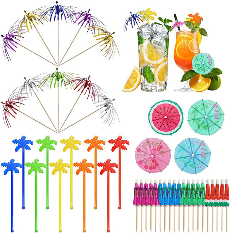 Estick Decoration Knotted Bamboo Skewers Cocktail Pick Fruit Wholesale Customised Flag Cocktail Party Cocktail Umbrella Picks