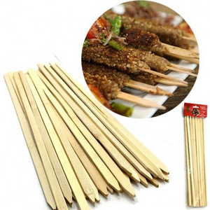 ESTICK 36Inch 60cm Bamboo Food Holder Making Stand Carbonized Wooden Umbrella Kebab Barbecue Flat Bamboo Paddle Skewer