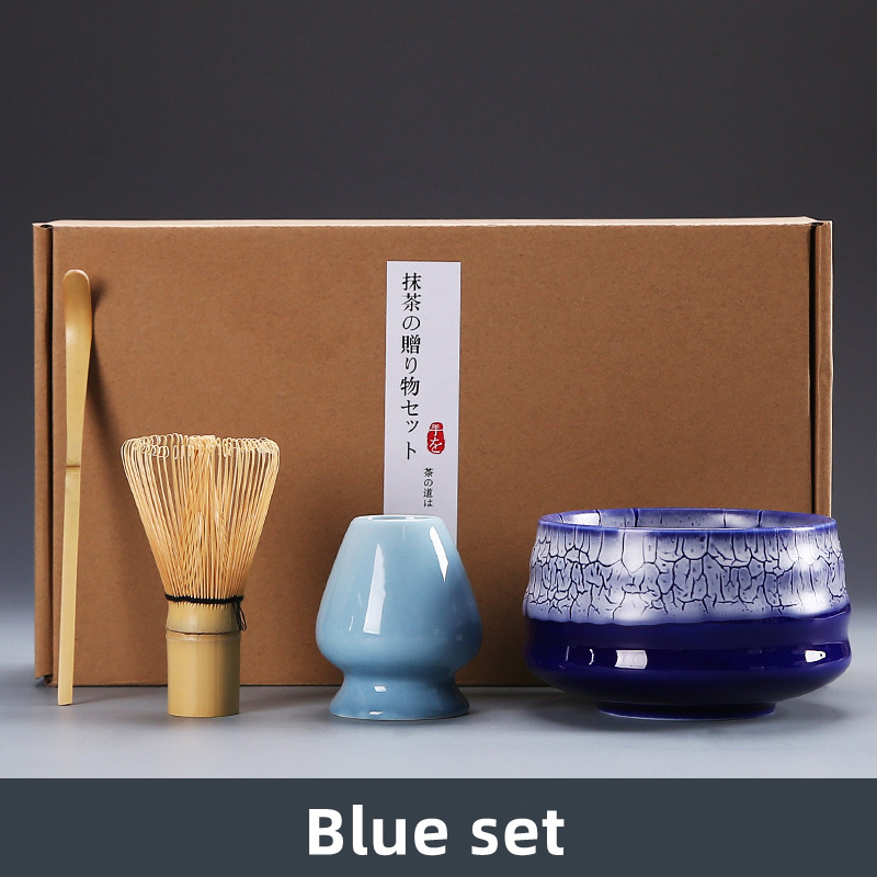 Estick Whisk Bamboo Dropshipping Making Tool Japanese Gift Box Wholesale Matcha Tea Set With Ceramic Bowl