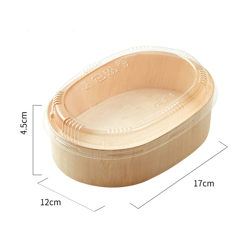 ESTICK Natural Aspen Wood Eco Friendly Food Packaging Boxes, Restaurants Snack Stalls Food Takeaway Container