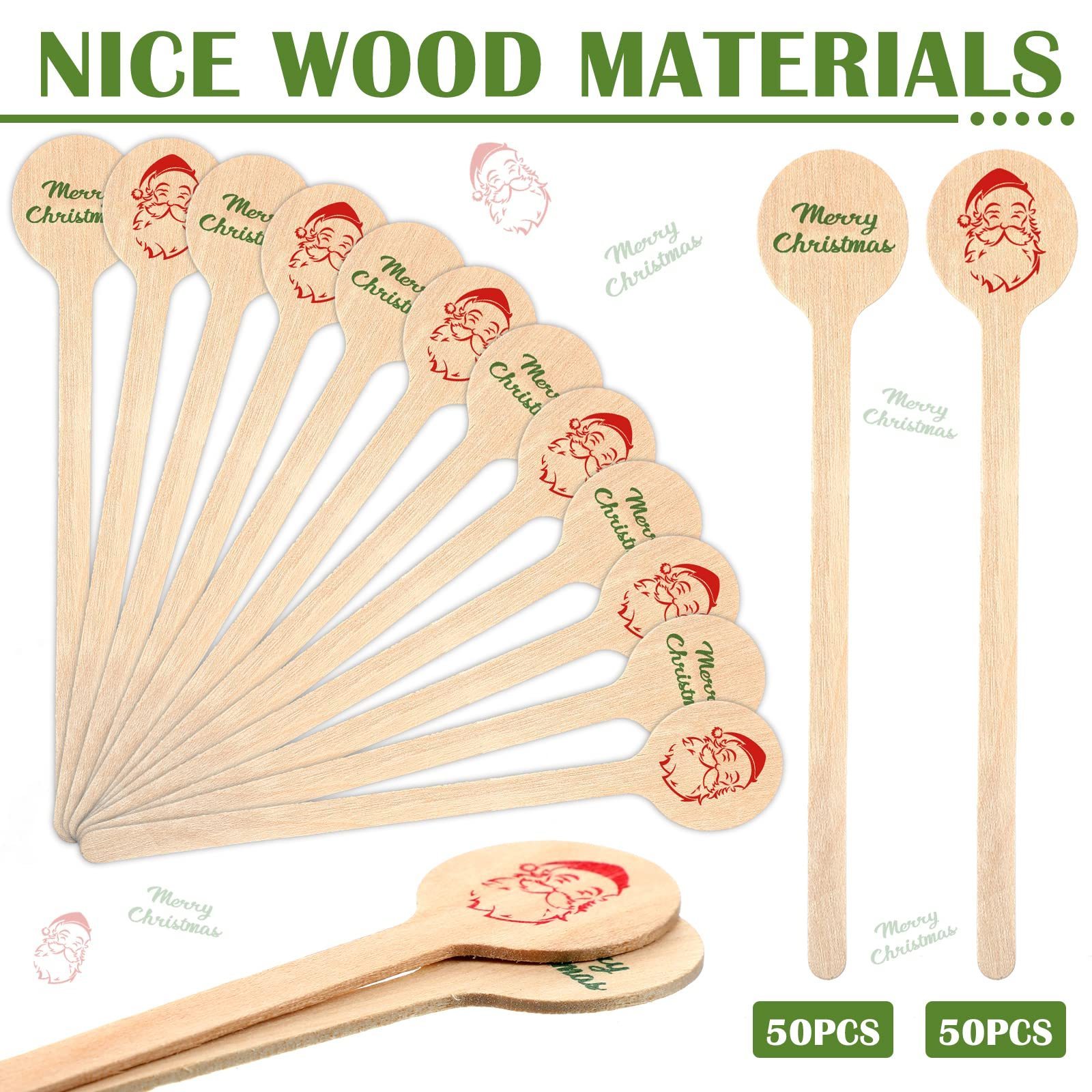 ESTICK Wooden Coffee Stir Stick With Round Head Mixer Bunding Packing Christmas Coffee Stirrer Of Wooden Stirrers For Coffee