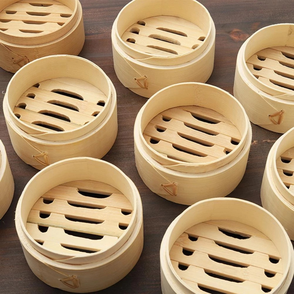 Estick Handmade Factory Classic Traditional Craft Design Natural Gift Mini Bamboo Steamer Favors With Accessories