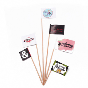 ESTICK Bulk Custom Logo Printed Sticks Customized Woodenss Italy Italians Greece Printing The Flag Toothpicks With Flags