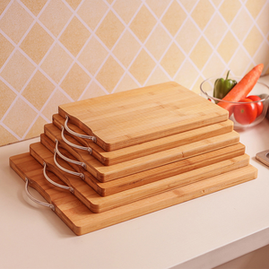 Wholesale Custom Engraving Logo Kitchen Charcuterie Chopping Bamboo Cutting Board with Handle