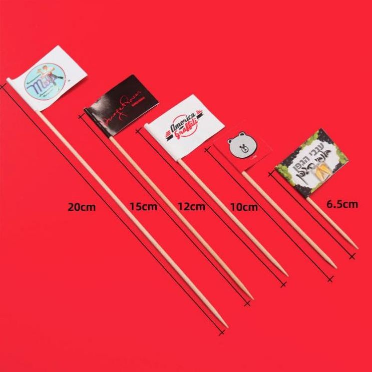 ESTICK Bulk Custom Logo Printed Sticks Customized Woodenss Italy Italians Greece Printing The Flag Toothpicks With Flags