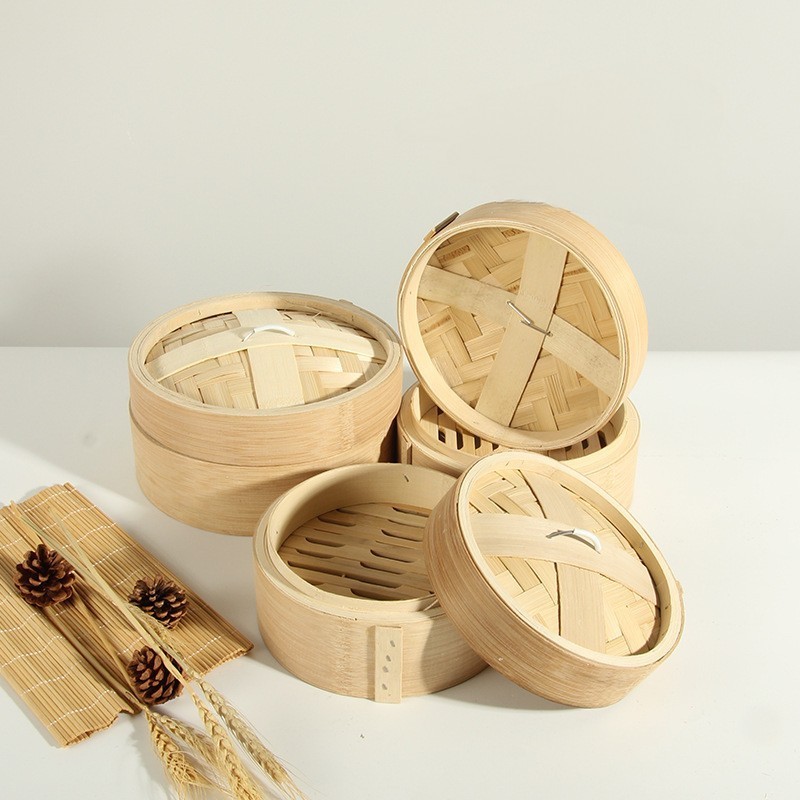 ESTICK Bamboo Recycled Environmentally Friendly And Natural Bamboo Utensil For Steaming Food Bamboo Steamer