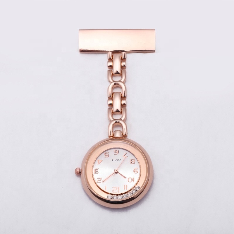 Wholesale Pocket Watch Waterproof  Nurse Fob Watch with Brooch