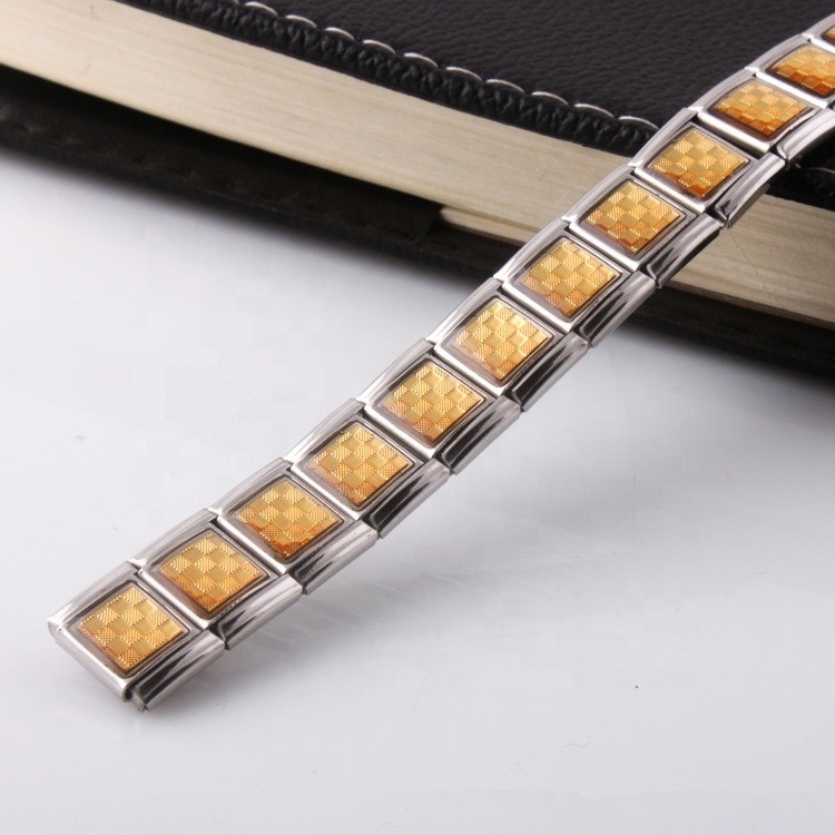 Gold Plated Negative Ions Power Band Free Sample Magnetic Energy Bracelet