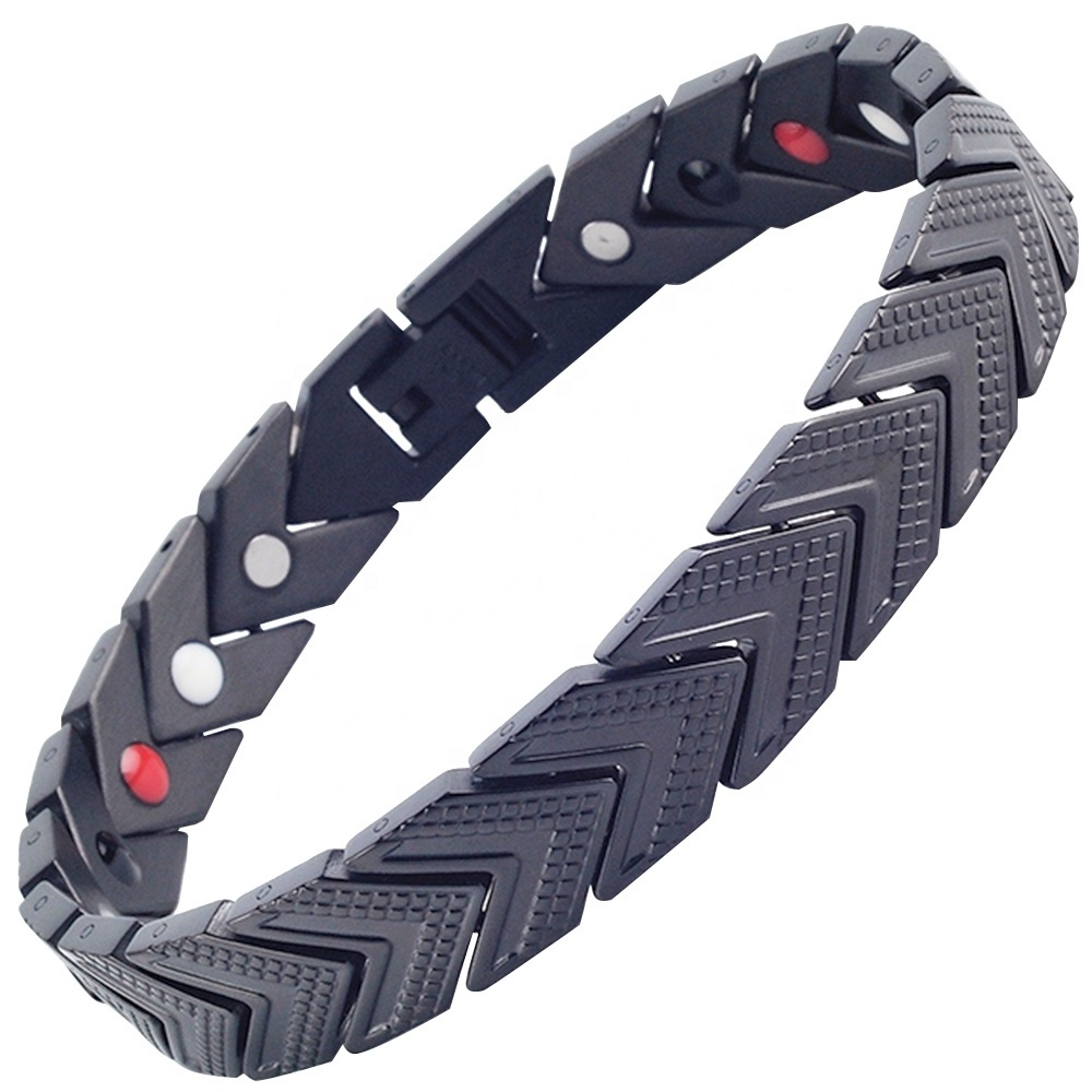 Stainless Steel Magnetic Best Ions Power Energy Bracelet Men Jewelry Band