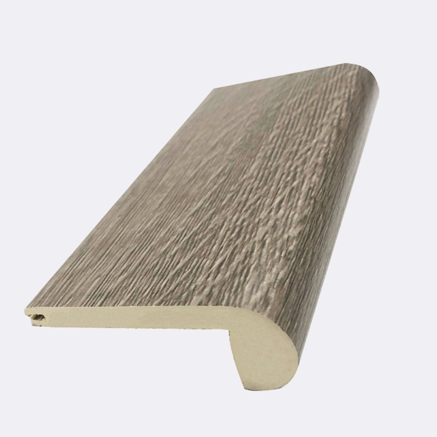 Waterproof SPC laminate flooring accessories plastic Flush Stair Nose trim wpc skirting board