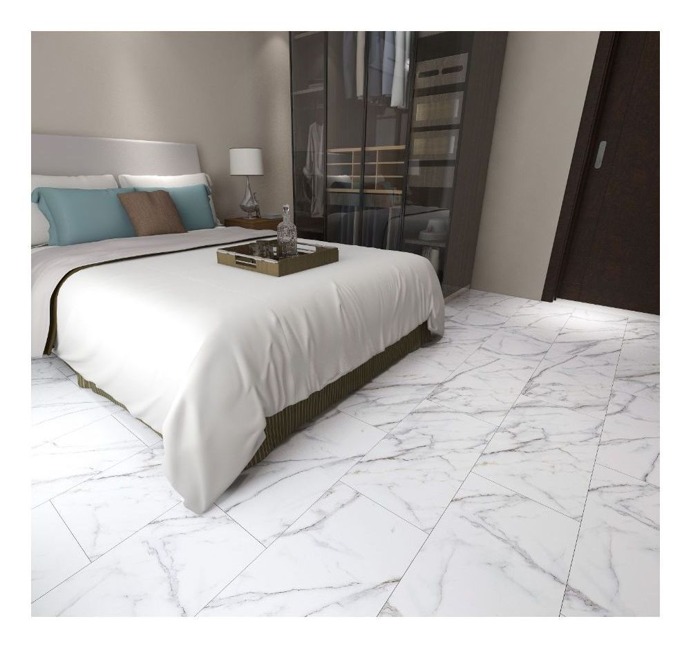 UV Coating Surface Treatment PVC Flooring Tiles Marble Pattern Anti Scratch Vinyl Floor