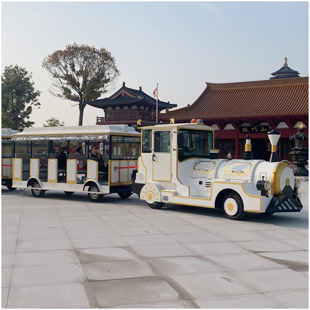 Outdoor Shopping Mall Luna Park Carnival Electric Trackless Train For Adults